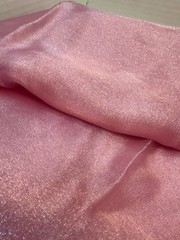 Pink Shimmer Sheer Fabric 5.5 Yards x 41” Wide Metallic Look Sewing Decor
