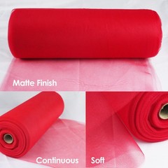 , 54 Inch by 40 Yards 120 ft Red Fabric Tulle Roll, Fabric Tulle Bolt for DIY…
