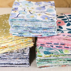 100 Flower Floral Printed Fabric Charm Precut 4″ Squares Fabric Bundles Quilt