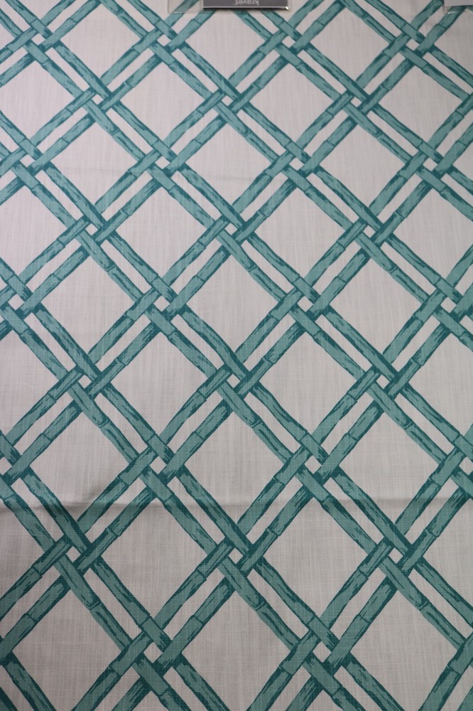 Clarke & Clarke Fabric Remnant 25″x33″ Bhutan: Color, Jade UK Cotton Linen