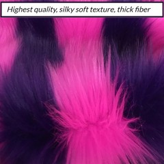 Bianna Cheshire Pink Purple Faux Fur Fabric – 12×12 inches,
