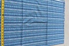 By 1/2 Yd, Vintage, Blue & Turquoise Striped Quilt Cotton, Classic Cottons, N316