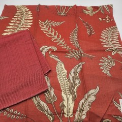 26″ Scalamandré Elsie de Wolfe printed linen fabric sample lot of 2