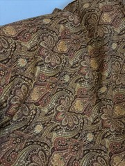 Raymond Waites Myesha Floral Maroon Brown Palette Upholstery Fabric-3 1/2 YX 51”