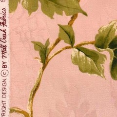 Mill Creek Floral PETAL Pink Cotton Drapery Curtain Pillow Fabric 1.375 Yards