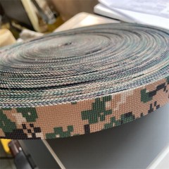 Digital Camouflage Webbing Non-elastic Edging Strips Bag Strap f DIY 2.5cm Width
