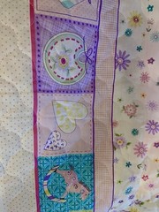 VIP Pastel Baby Theme Pre Quilted Panel Quilt or Wall Hanging Nursery
