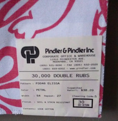 Pindler Fabric Samples 26″X 23″ Floral Doves Pink White Retired 4 Pieces NWT