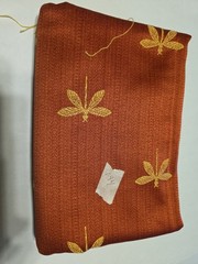 Firefly Red Jaquard/brocade Blend 60% Rayon 40% Polyester. 1.94 Yards