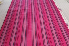 BTY Heavy Cotton warp weave pattern in Pink Striped Fabric