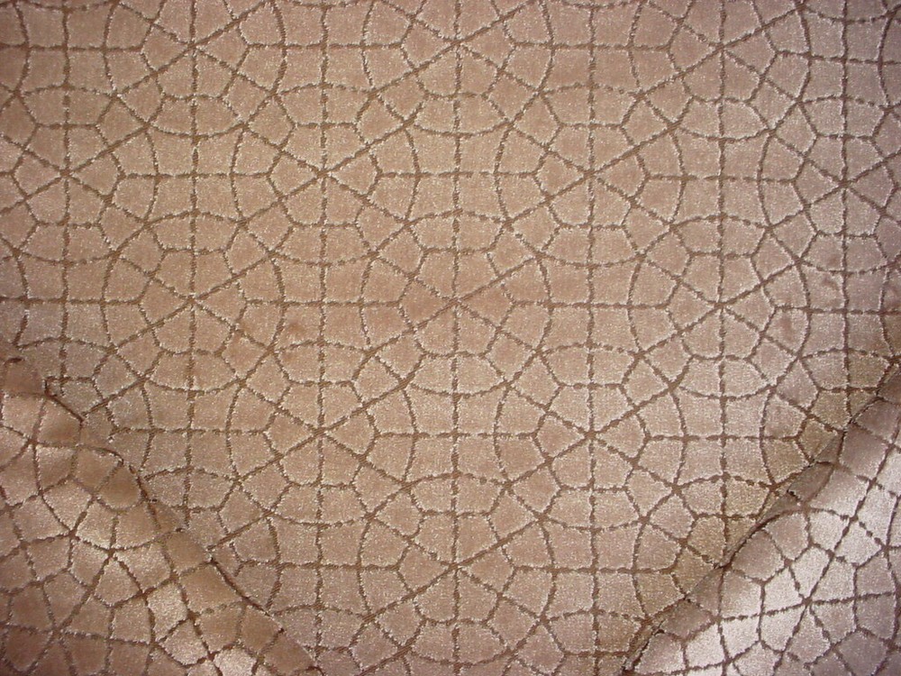 5-7/8Y Donghia Sahco 600087 Mosaic Golden Spanish Tile Velvet Upholstery Fabric