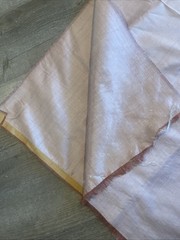 S. Theb Thai Sllk Handwoven 100% Silk Fabric 39” x 53” w/Tag Shimmery Lt Pink