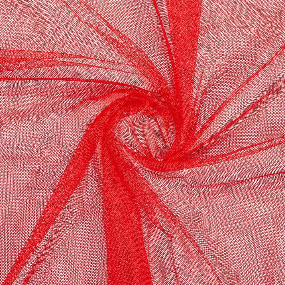 63 Inch Red Tulle Fabric Polyester Mesh Netting by The Yard Breathable Mosquito