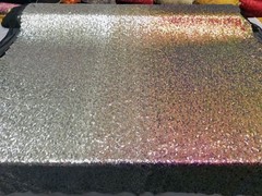 Iridescent Pearl Lavender to Silver Nylon 2WAY Stretch Mesh OMBRE Sequin Fabric