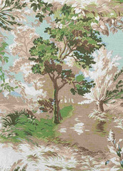THIBAUT CURTAIN FABRIC DESIGN Lincoln Toile 1.7 METRES BLUSH LINEN BLEND