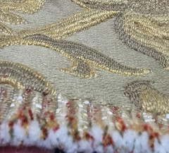 Premium Raised Gold Damask Brocade EJ Victor PENELOPE Upholstery Fabric 5.5 YDS