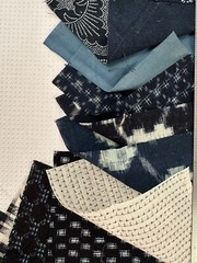 Japanese Boro Sashiko Kasuri Katazome Aizome Bundle. For Craft and Junk Journal
