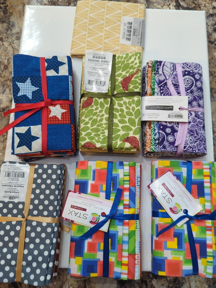 Premium Quilting Fabric 6 sets 5 Piece In One Single 18×21, Stax and seasonal b