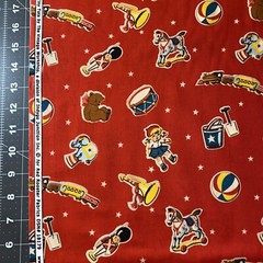 Vintage Toy Shop Tiny Tots 1/2 Yard (18×44”) Red Rooster Cotton Fabric – New