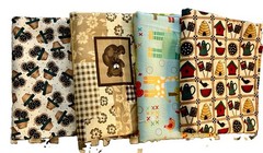 4 Pack Cotton Fabric Baby Theme Bear Giraffe Garden Sunflower Quilt Blanket Gift