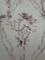 Vintage 1996 Amadeus Floral Cotton Fabric 54”x204” Shabby Chic Roses Cottagecore