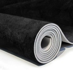 Black Suede Auto Headliner Fabric 96×60 Inches Foam Backing Car Truck RV Roof