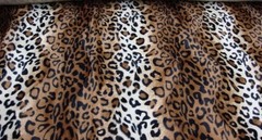 Upholstery Faux fur Leopard Brown and White fabric 58″ wide fabric
