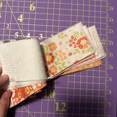 30 Jelly Roll Pieces Of 2 1/2” Cotton Quilt Fabric Moda Peach Corey Yoder Floral