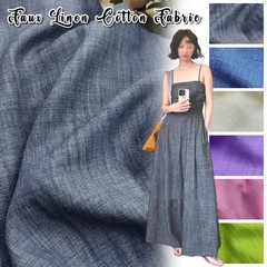 50*150cm Summer Cool Soft Faux Linen Cotton Fabric Wrinkle Texture DIY Designer.