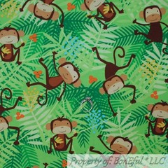 BonEful FABRIC FQ Cotton Quilt White Green Frog Red Heart Blue Water Boy Love US