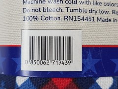 Lot of 4 Seasonal Fabric 100% Cotton Duck Precut 1 Yard 36″ x 44″ in Americana