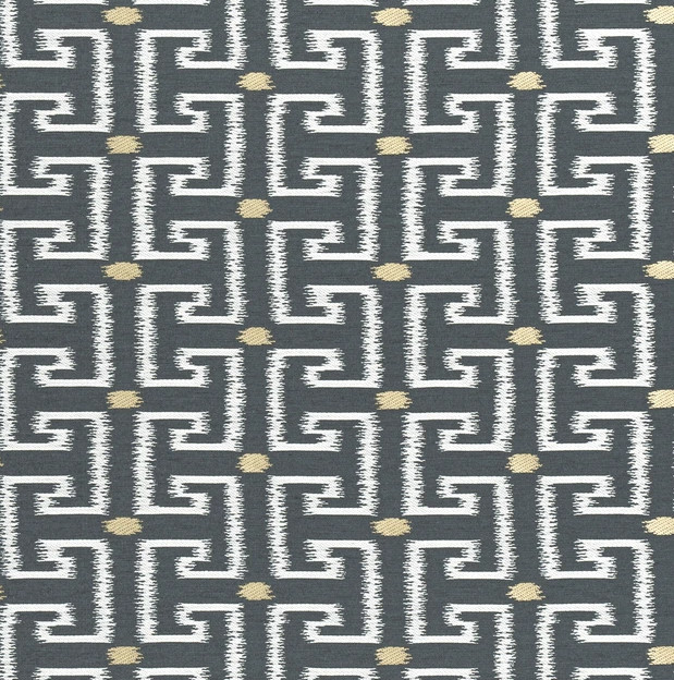 Thibaut Geometric Greek Key Upholstery Fabric- Rhodes / Pebble 1.80 yds W74234