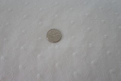 ~ From Japan ROBERT KAUFMAN REBECCA EMBROIDERED COTTON IVORY FABRIC BTHY ~