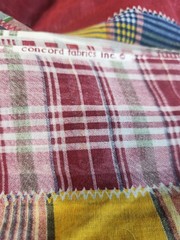 Vintage Concord Fabrics Plaid Patchwork Fabric 9.5+ Yards Country Farmhouse…