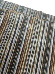 Striped Raised Chenille Velvet Blue Brown Upholstery Fabric 55×62
