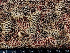 Tina Scrap 9″x21″ Christmas Metallic Gold Pinecone Pine Winter Cotton Fabric
