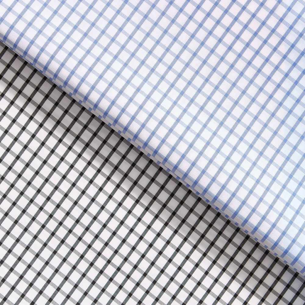 Suave 1/4″ Gingham Check Shirting Poplin Fabric – 57/58″ By The Yard