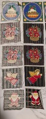 Fabric Pieces Christmas Holiday Cotton Squares Mixed Print Bundle Quilting 167pc