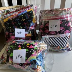 Cotton Print Fabric Quilt Scraps – Assorted Patterns and Sizes 5 LBS