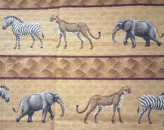 jungle animals elephant fun fabric 17.5 x 15 inch 1pc