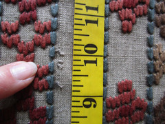 Stroheims’ Embroidered Global Fabric MASSIF Terracotta Brown Rust Green 1Yd+++