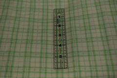 2.8 yds x 44″ PASTEL GREEN STRIPE PLAID COTTON FABRIC baby basics JOANN