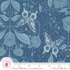 Moda WOODLAND WONDER 48391 14 Blue Dusk Butterflies GINGIBER Quilt Fabric