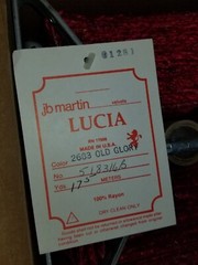 JB Martin Old Glory 2683 Red Velvet 7954 Lucia 40″ 100% Rayon 17.5 Yards Fabric