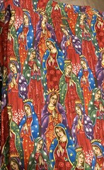 Our Lady of Guadalupe Virgin Mary Mexico Rubin Cotton Quilt Fabric PER YARD