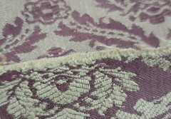 Jacquard Tapestry Weave Damask Drapery Upholstery Fabric Eggplant 5.5 yds x 54″