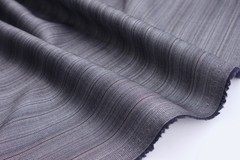 Lanificio Cerruti 130’s Wool Suiting Fabric Gray Brown Stripe Herringbone 5.75m