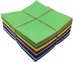 Durable 8″x8″ 1mm Thick Felt Fabric Sheets – 42 Assorted Colors for Crafters