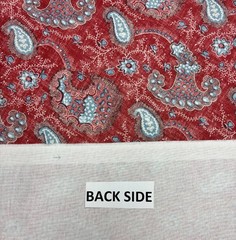 BALLARD DESIGNS LANDSBURY RED PAISLEY FLORAL MULTIUSE FABRIC 1.1 YARD 54″W