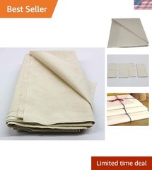 100% Cotton Muslin Fabric – Natural Unbleached 63″ x 72″ Soft Draping Textile